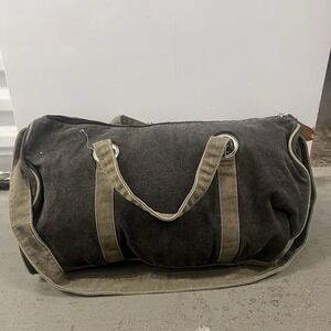 True Religion Military Green Sport Travel Duffle Bag Overnight Gym Carry On Used
